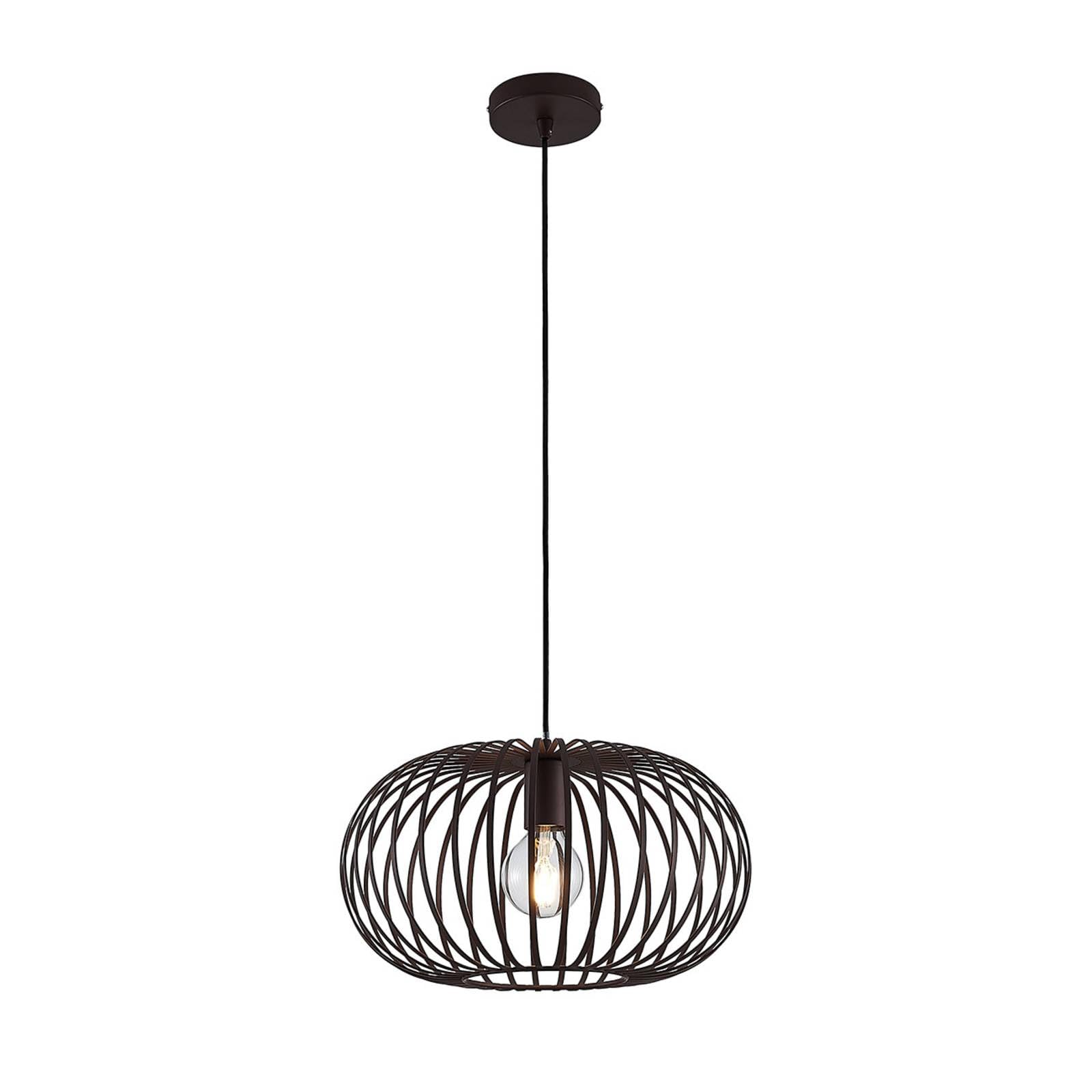 Lampada A Sospensione Lindby Vintage Dimmerabile - Metallo Marrone Caffè, Diametro 40 Cm, E27 - 3