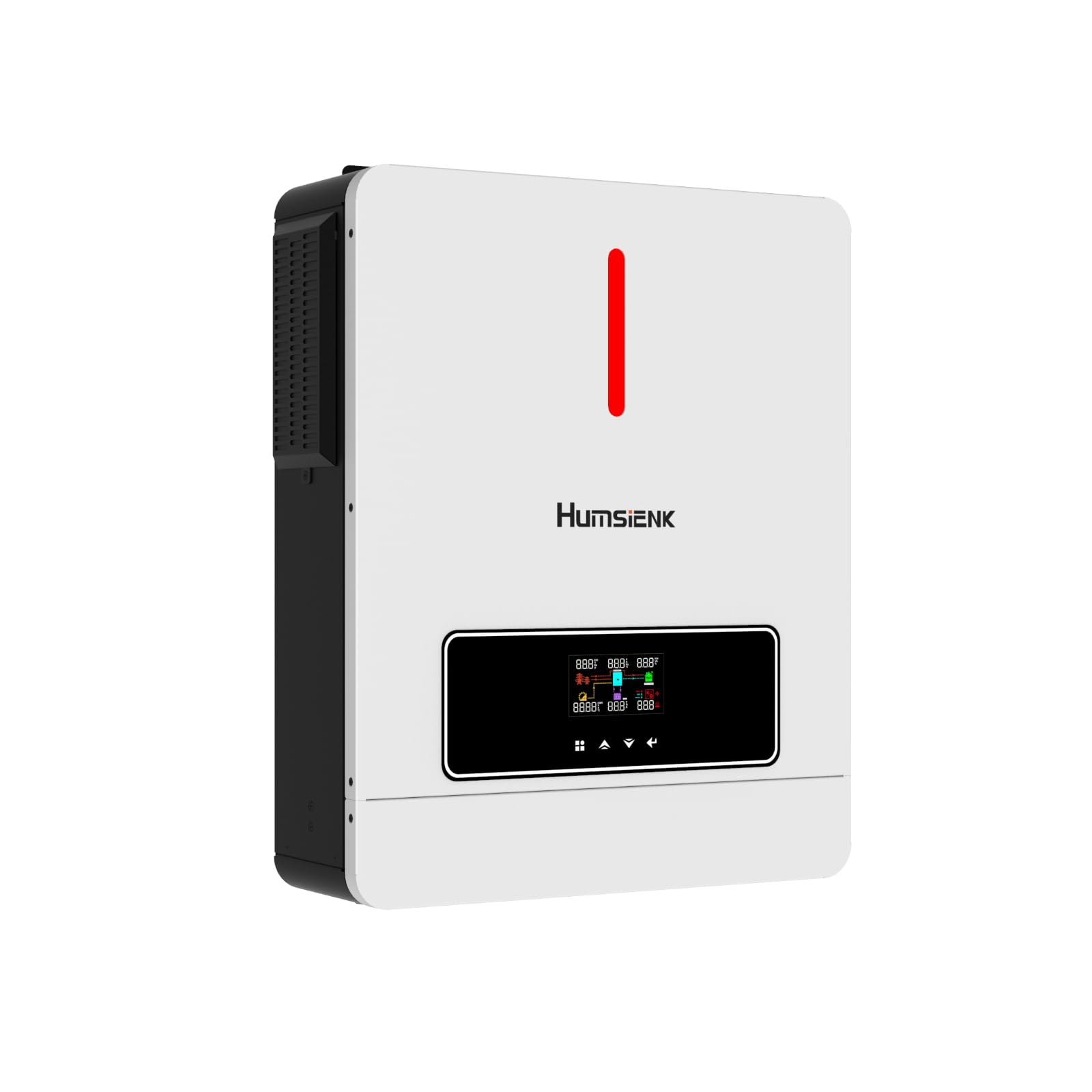 Humsienk Inversor Solar Hibrido 48v 6200w, Inversor Híbrido Onda Sinusoidal Pura, 48V CC a 220V/230V CA con 120A MPPT Controlador de Carga Solar y Sistema de Protección BMS para Casa, RV, Camion