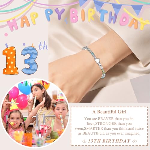 Bracelets for Girls, 9th 10th 12th 13th 16th 18th Birthday Gift for Girls, Birthday Jewelry Gift for Daughter Granddaughter Niece, Stainless Steel Bracelets for Teenage Girl2