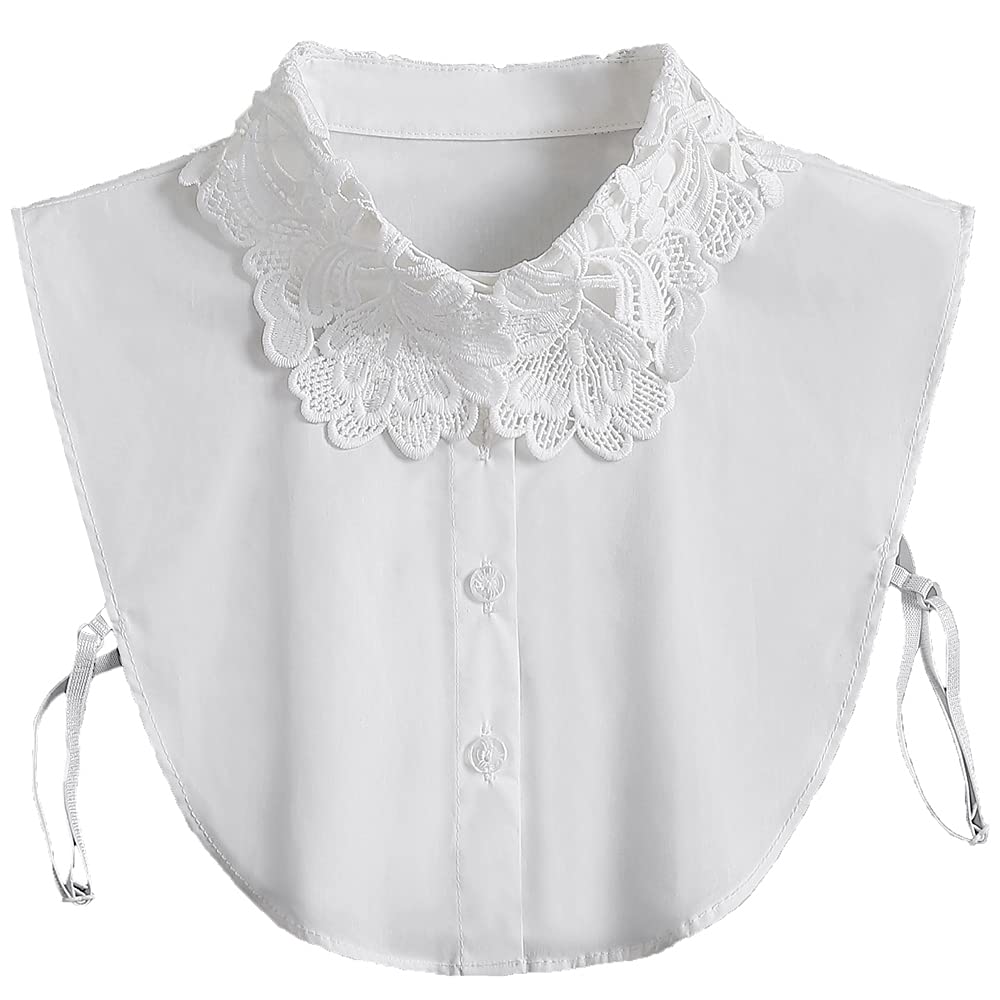 Elegtiskas Women's 98White Half Shirt Blouse Collar Detachable Fake False Collar For And Girls