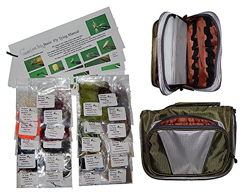 Cascade Trout Fly Tying Material Kit with Essentials Tying Materials Bag â€¦