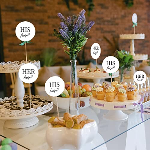 Autocollants de 5,1 cm style His Favorite Her Favorite pour boîte à goûter de mariage - 5