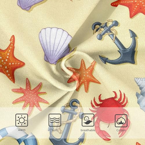 Beach Crab Shell Starfish Yellow Toddler Girls's Underwear 2T 23028913