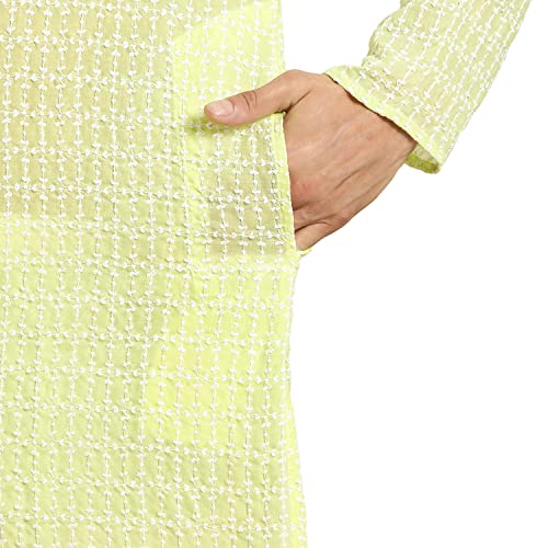 Image of SOJANYA (Since 1958 Men's Cotton Floral Regular Kurta Pyjama Set