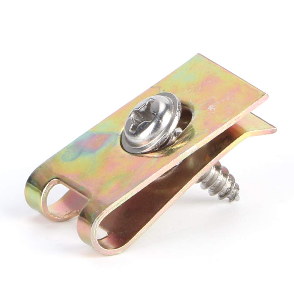 Cocoarm 100 Piezas de Clips u Tuercas de Tuercas de Surtido de Retenedor de Autoportador de Vehículo de Sujetador Interior con Acero de 65 Mn y 304 Tornillos SS para Motocicletas Autos