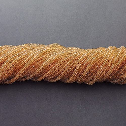 Citrine perles rondelles naturelles calibrées 3mm pour réparer et monter un bijou