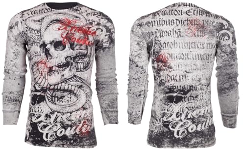 Xtreme Couture by Affliction Mens' Long Sleeve Thermal Shirt Toothache2