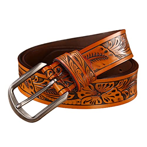 Ceinture gaufrée feuilles de l'Ouest sculptée : l'accessoire anti-look monotone