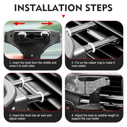 Portavasos para auto con ventilación y brillantes miniatura 6