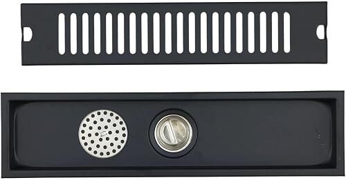 AIYI 40cm Rectangular Shower Drain - Matte Black AY406-107