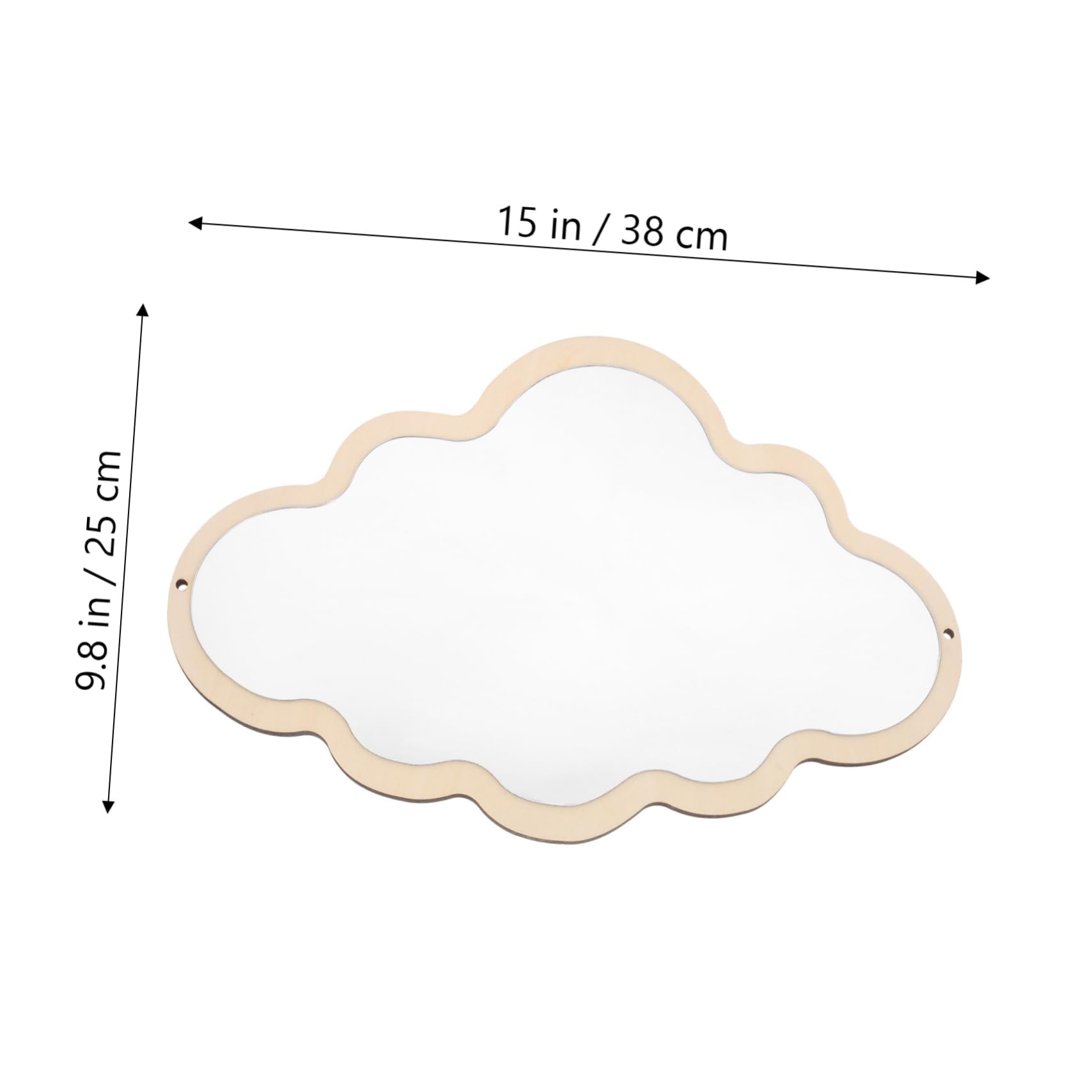 BESTYASH Nordic Safety Mirror Decorative Wooden Tabletop Mirror for Durable and Fadeless Craft Non Slip Base for Nursery and Playroom Decor