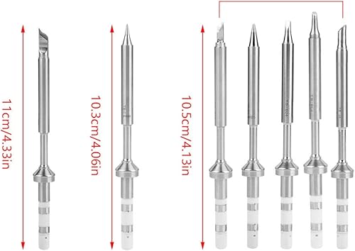 Miniatura 3 de 7 Tipos Mini Punta de Soldador de Acero Inoxidable Reemplazo para TS100 Kit de Soldador Portátil al Aire Libre (7pcs Puntas de Soldadura)