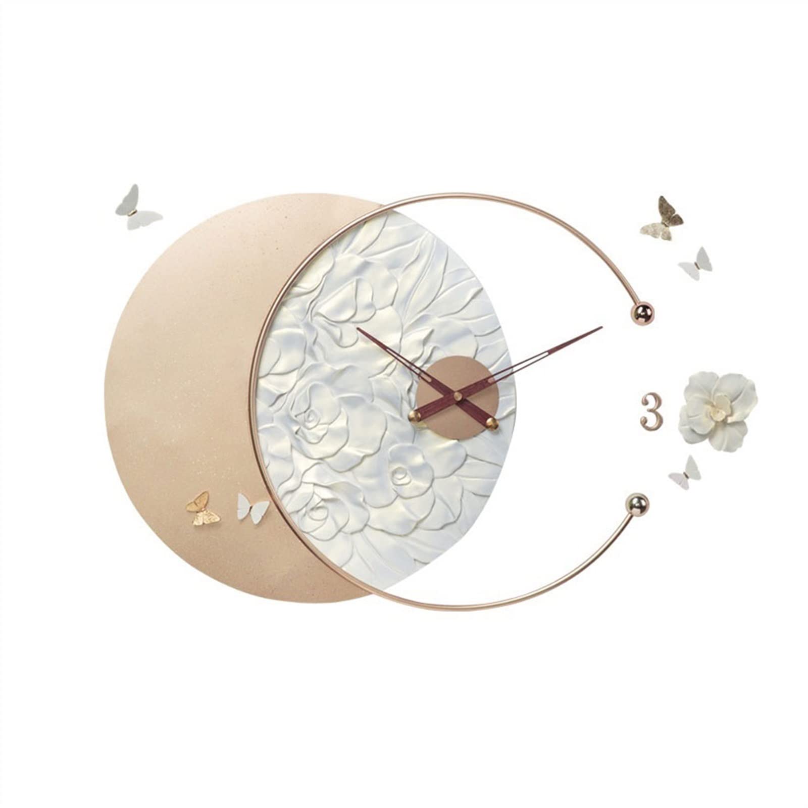 Aioneer Wall Clock Creative And Individualized Art Clocks Fashion Light Luxury Embossed Wall Indoor Decoration