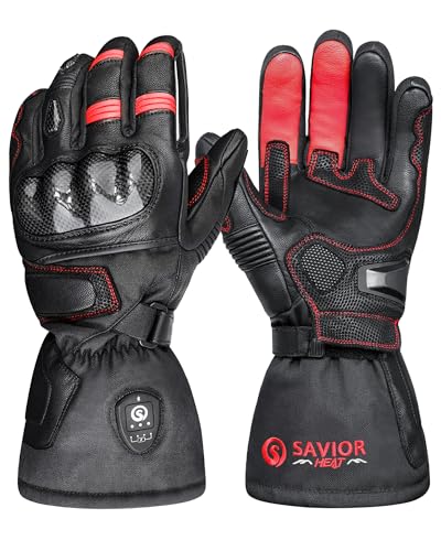 SAVIOR HEAT Heated Motorcycle Gloves 7.4V 3000mAh Waterproof