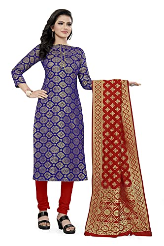 Image of AKHILAM Women's Jacquard Cotton Silk Unstitched Straight Salwar Suit Dress Material (30BNRS78 Parent)