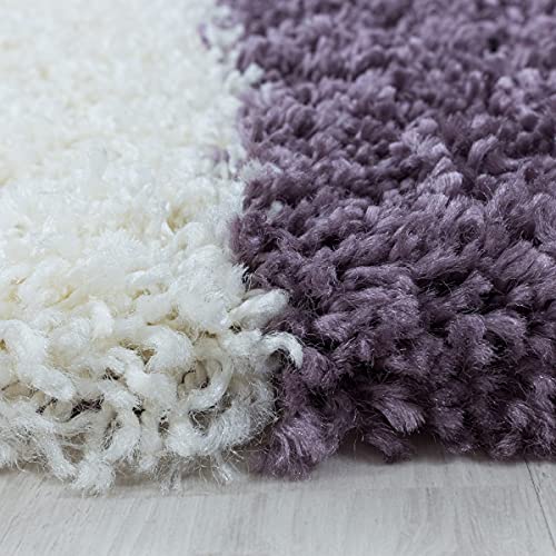 Tapis doux à poils longs violet pour réchauffer un sol froid de studio - 6