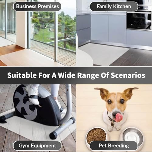 Heavy-Duty Transparent Office Chair Mat 160x180cm - Cuttable Floor Protector for Carpet & Hard Floors, High Heat Resistant, 1.5mm Thick, Durable Desk Chair Mat