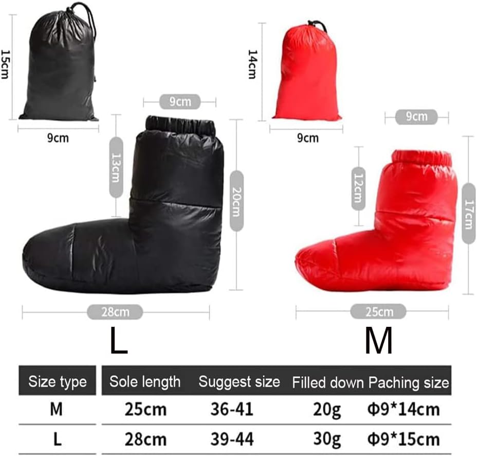 AXUYU Down Booties Side View