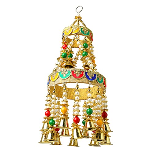 Round Centre Hanging Wall Roof Ceiling Hanging Jhoomar Colorful Stone Hangings Decorative Ornament Party Decorations Indian Home Décor For Wedding Festivities & New Year Gifting #TOP1