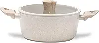 Brinox - Panela Caçarola de Indução Ceramic Life Sirius Ø22 cm 2,7L com Tampa e Revestimento Cerâmico Antiaderente - Vanilla