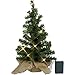 Produktbild Kamaca LED Künstlicher Weihnachtsbaum Tannenbaum im Beutel mit Timer und 10 warm weissen LED Höhe 45 cm zum individuellen Dekorieren (im Jute Sack 45 x 25 cm)