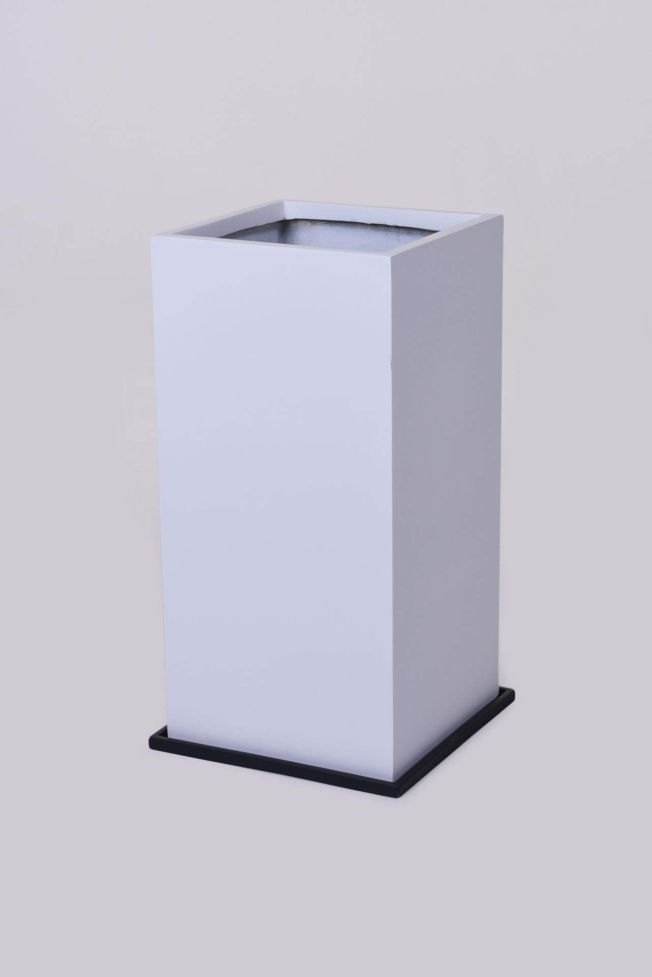 VIVANNO Soucoupe carrée pour bac à Plantes, Fibre de Verre résistante aux intempéries, 44x44 cm, idéale pour Pot de Fleurs