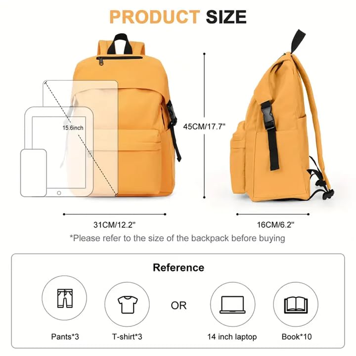Image of 30L Waterproof 14 Inch Laptop Backpack for School, College, Office, Travel and Hiking Spacious Lightweight Daypack with Multi-Compartment Storage for Men and Women
