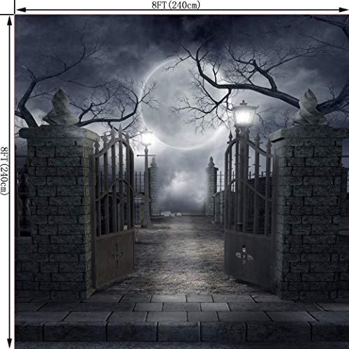 Ouyida 8X8Ft Halloween Theme Pictorial Cloth Seamless Customized Photography Backdrop Background Studio Prop Tp17B #TOP1