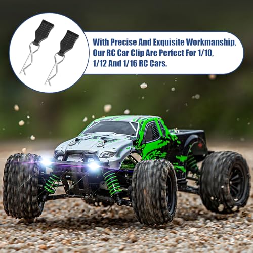36 Stück RC Karosserie Clips mit Aufreißlaschen, RC Körper Shell Pin Auto Zubehör, R Typ Karosserieklammern, RC Ersatzteile RC Splint für 1/10, 1/12 und 1/16 Fernbedienung Auto Shell Modell