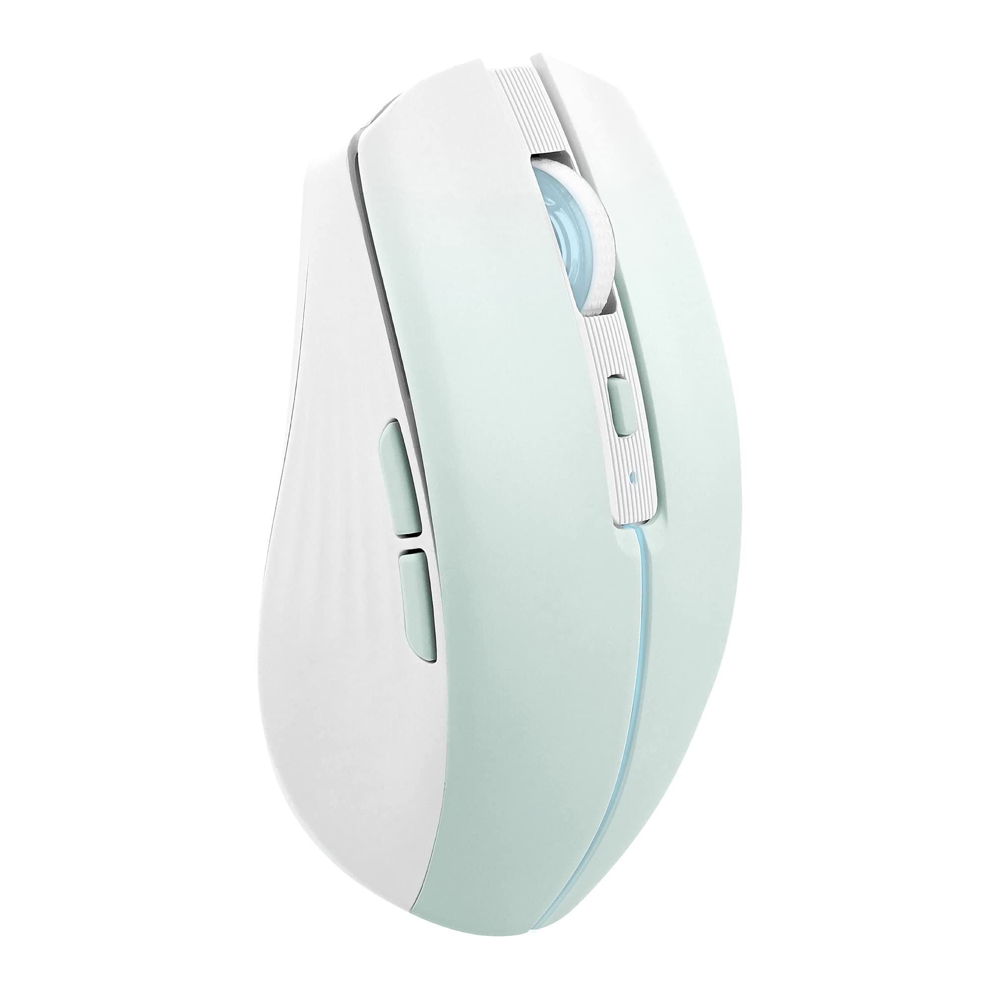 T'NB Modna kolorowa mysz bezprzewodowa, podwójny tryb Bluetooth i USB-A, możliwość ładowania o wysokiej autonomii, dokładność 1600 DPI, 6 przycisków - niebieska