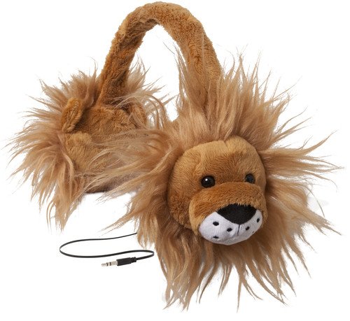 Retrak Retractable Animalz Tangle-Free, Volume Limiting (85 Db) Over Ear Headphones For Kids, Gold Lion (Etaudflion) #TOP3