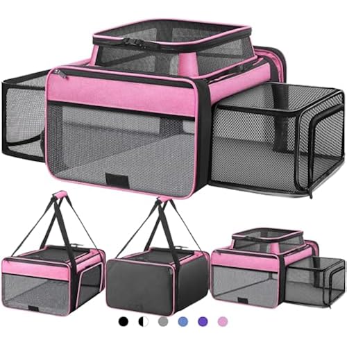 Top and 2 Sides Expandable Cat Carrier 18x13.5x9.5 TSA Airline Approved