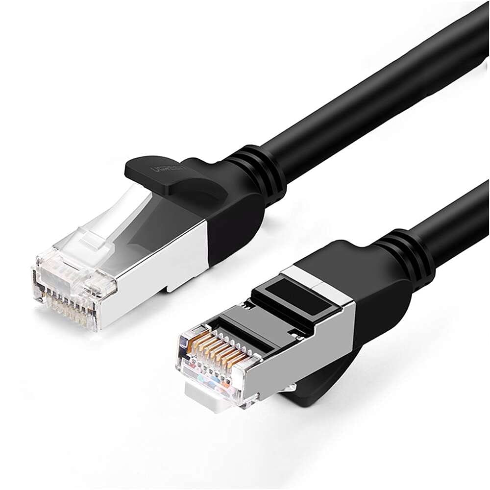 Ugreen Cat6 Saf Bakır Metal Konnektör Ethernet Kablosu Siyah 3 Metre