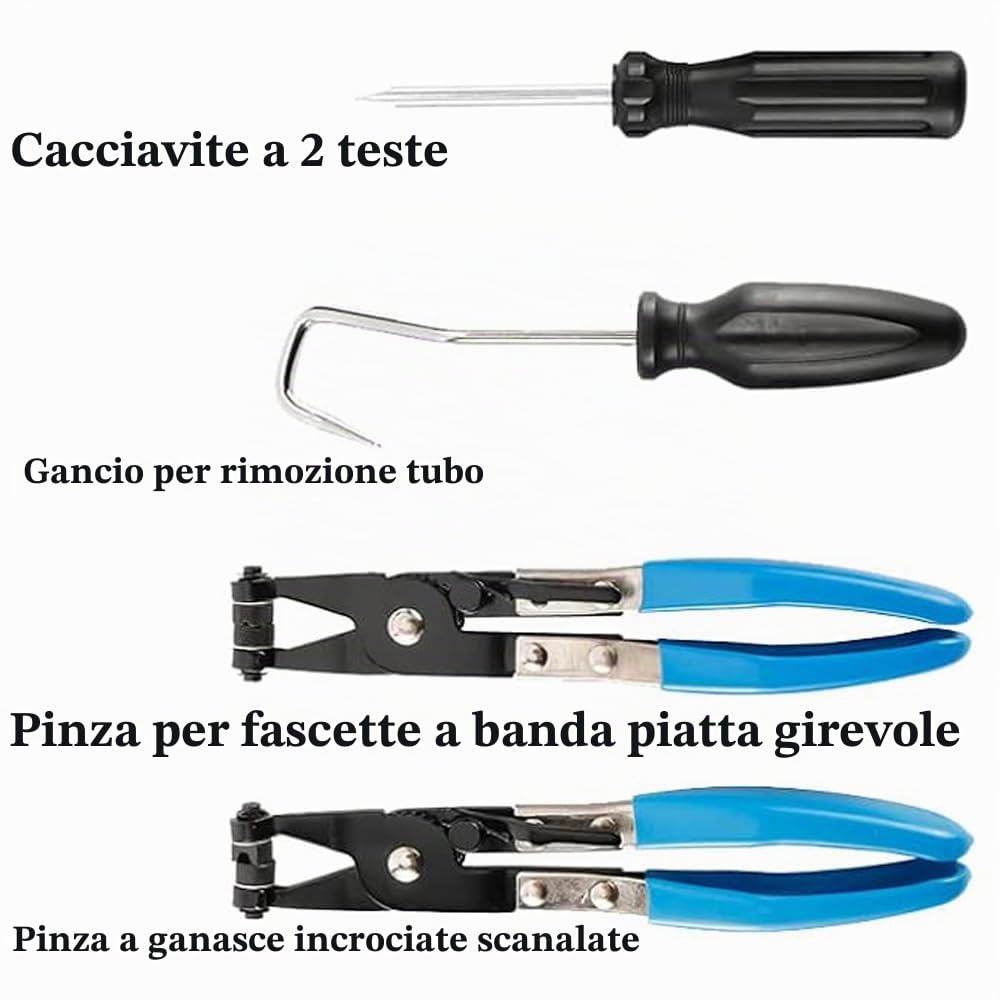 Set di pinze per tubi flessibili, pinze per colletto, pinza per tubo flessibile (blu)