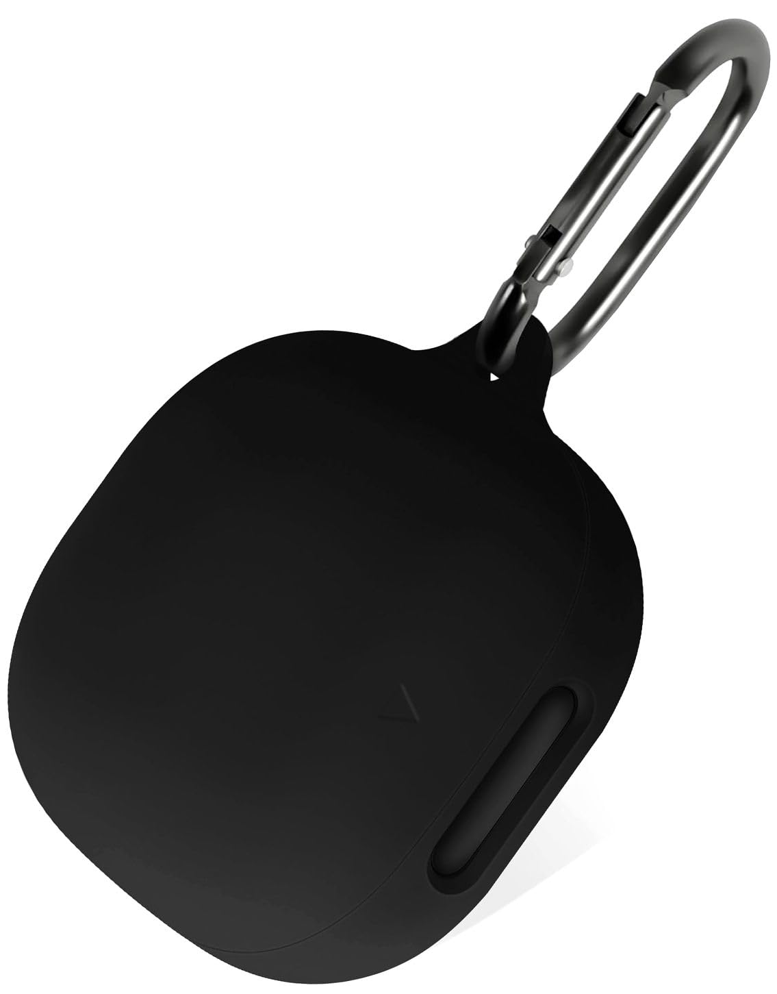 GeiomooSilicone Case for Anker Soundcore Liberty 4 Pro, Protective Cover with Carabiner (Black)