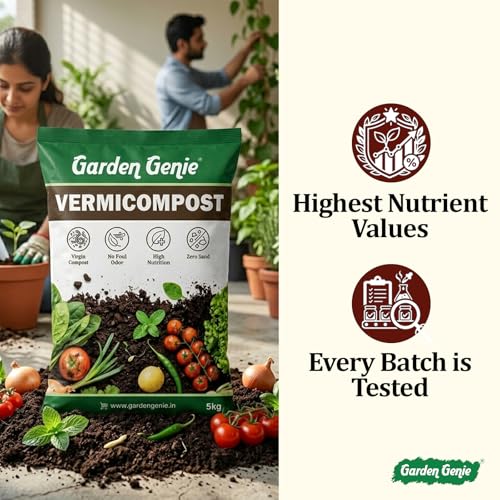 Image of Garden Genie Organic Vermicompost for Plants Home Garden (NPK Rich), 5 Kg (Pack of 2)