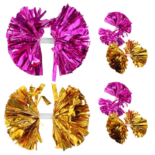 Pompons métalliques pour cheerleading équipement brillant SKISUNO à poignée ergonomique