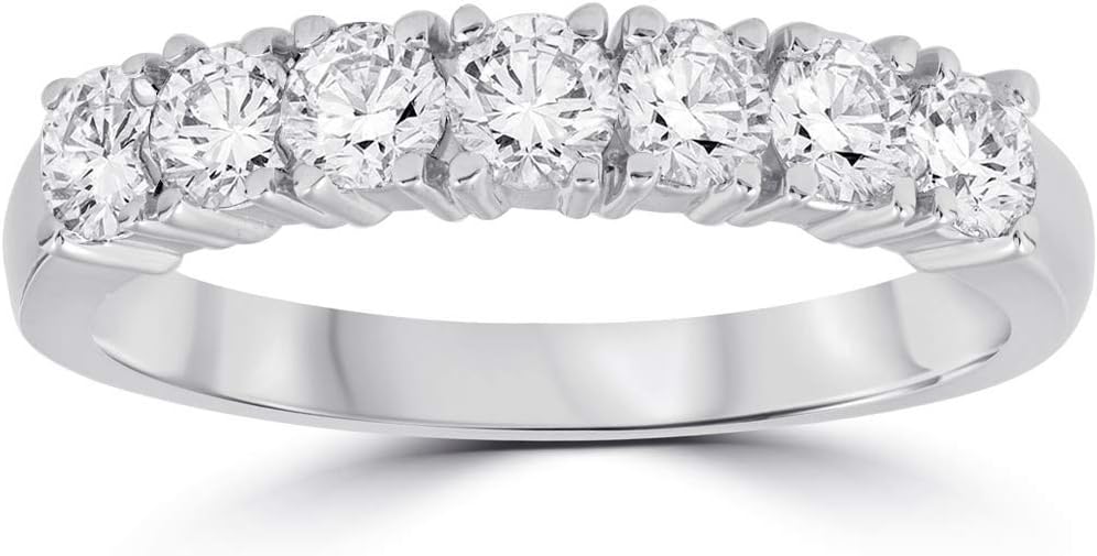 P3 POMPEII3 1ct Diamond Wedding Ring Anniversary 14K White Gold
