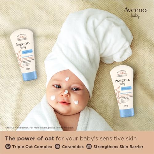 Image of Combo Pack: Aveeno Baby Daily Moisturizing Wash & Shampoo (354ml) + Daily Moisture Lotion (227g) + Soothing Relief Moisture Cream 100g | With natural oat extract | Hypoallergenic, pediatrician recommended | pH balanced formulation with no added parabens and pthalates