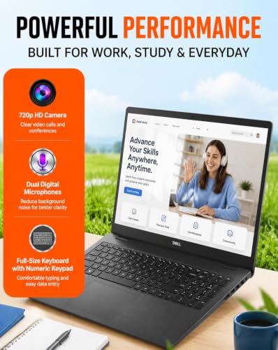 Image of Dell 15 DC15250 Touch Laptop Intel i7-1355U(10-Core) 16GB DDR5 RAM 512GB SSD