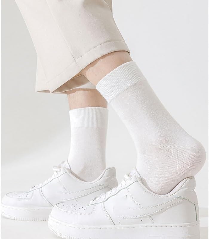 Autumn and Winter Socks Solid Color Middle Cylinder Sockss Men's Business Socksing