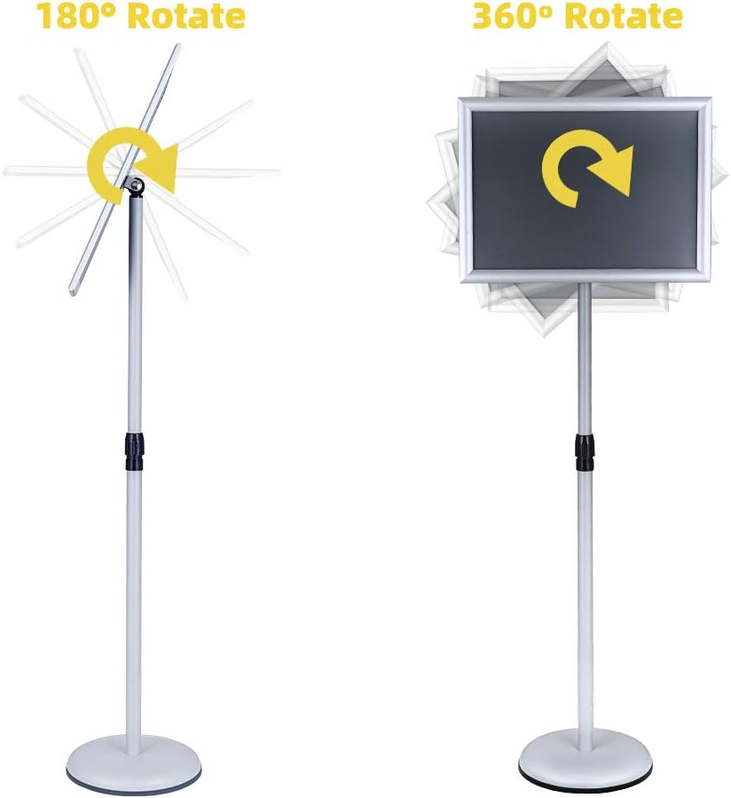 Amazing 🔥 IN WHICH BAY Office Sign Billboard Display Stand Aluminum Alloy Board Sign Stand Vertical Floor Display Board Propaganda Display Stand Poster Stand (Silver, 8.5x11inches) 🔥 Flash Sale IN WHICH BAY Office Sign Billboard Display Stand Aluminum Alloy Board Sign Stand Vertical Floor Display Board Propaganda Display Stand Poster Stand (Silver, 8.5x11inches)