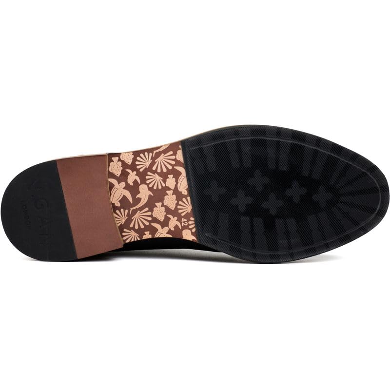 Mens Vegan Barley 2 Brogue Shoes Tan4