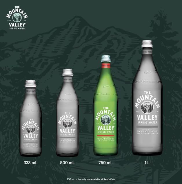 Моuntain Vаllеy Spring Still Water – 750ml Glass Bottles, 12 Pack – Premium Natural Spring Water