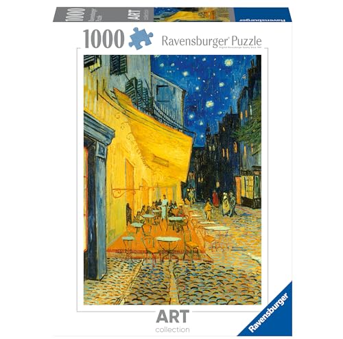 Ravensburger - Puzzle Adulte - Puzzle 1000 pièces - Art Collection - Terrasse de café, Le Soir - Vincent Van Gogh - Adultes et Enfants à partir de 14 Ans -...
