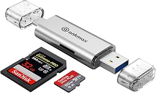 USB C Card Reader Ankmax UC313S USB 3.0 Memory Card Reader OTG Adapter for TF, SD, Micro SD, SDXC, SDHC, MMC, RS-MMC, Micro SDXC, Micro SDHC, UHS-I for MacBook, Windows PC, Android Smartphone Tablet
