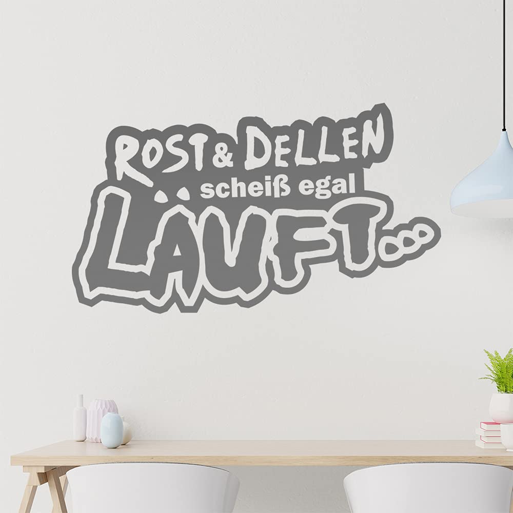 Kiwistar Rost & Dellen scheiß egal Lauft... - Offroad Tour Dirt Wall Sticker in 6 Sizes - Wall Sticker - Decoration, Kitchen, Living Room, Bedroom, Bathroom
