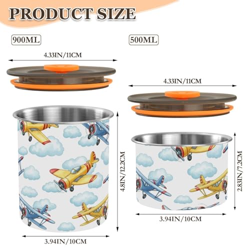 Envase Hermético de Acero Inoxidable DOMIKING 900 ml miniatura 2