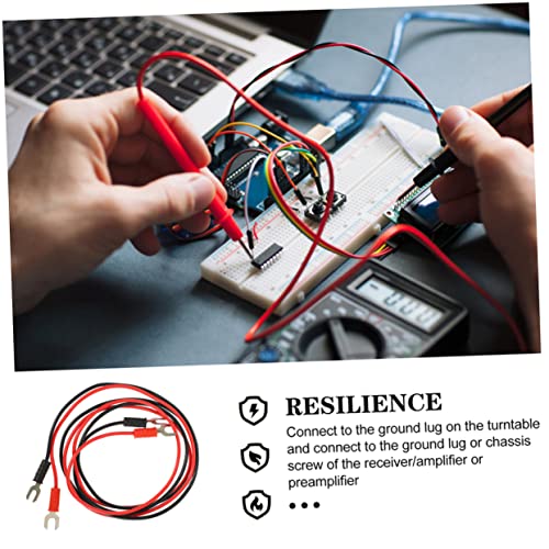 Cable de conexión para tocadiscos soluciona zumbido kit 4 cables cobre 6