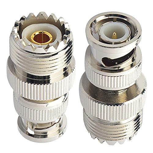 Adaptador coaxial BNC UHF macho a hembra 2 piezas miniatura 7